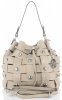 Vittoria Gotti Modna Torebka Skórzana Unikatowy Shopper Made in Italy Beżowa